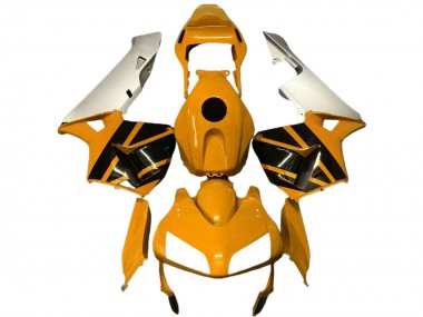 Carénages Moto Honda CBR600RR 2003-2004 - Argent Mustard Jaune Noir Brillant Vendre