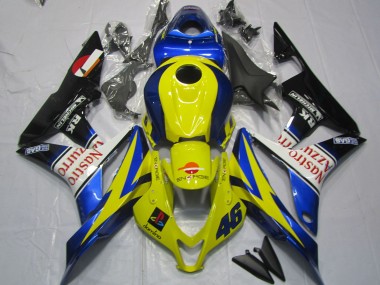 Carénages Moto Honda CBR600RR 2007-2008 - Jaune Bleu Blanc Noir Brillant Nastro Azzurro Vendre