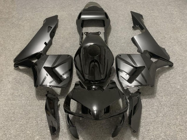 Carénages Moto Honda CBR600RR 2003-2004 - Noir Brillant Gris Mat OEM Style