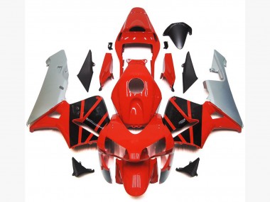 Carénages Moto Honda CBR600RR 2003-2004 - Argent Rouge Noir Brillant OEM Style Vendre