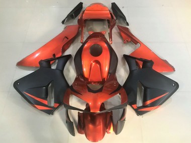 Carénages Moto Honda CBR600RR 2003-2004 - Orange Noir Mat Vendre