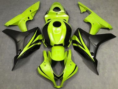 Carénages Moto Honda CBR600RR 2007-2008 - Jaune Néon Noir Mat OEM Style Vendre