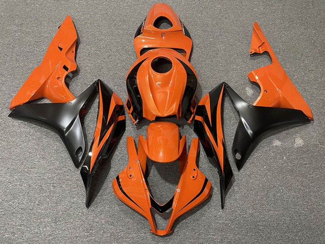 Carénages Moto Honda CBR600RR 2007-2008 - Orange Noir Mat OEM Style