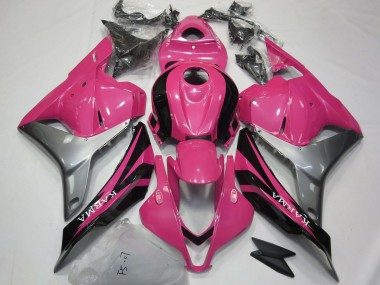 Carénages Moto Honda CBR600RR 2009-2012 - Argent Rose Noir Brillant OEM Style Vendre