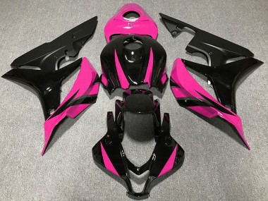 Carénages Moto Honda CBR600RR 2007-2008 - Rose Noir Brillant Noir Mat Vendre