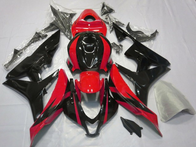 Carénages Moto Honda CBR600RR 2007-2008 - Rouge Noir Brillant OEM Style
