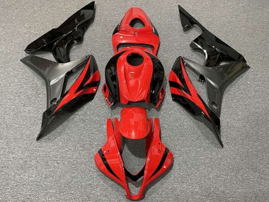 Carénages Moto Honda CBR600RR 2007-2008 - Gris Rouge Noir Brillant OEM Style Vendre