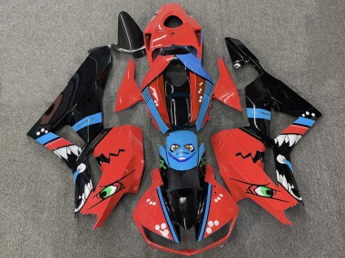 Carénages Moto Honda CBR600RR 2013-2023 - Rouge Bleu Noir Brillant Requin Vendre