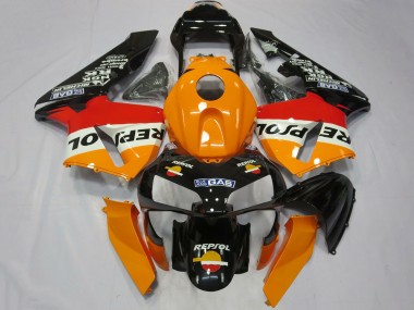 Complet Carénage Moto Honda CBR600RR 2003-2004 - Orange Blanc Rouge Noir Brillant Repsol Vendre