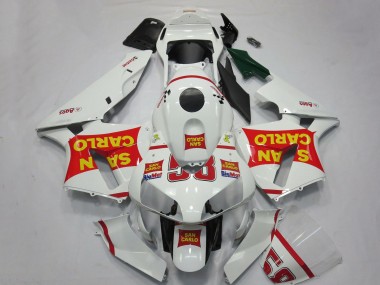 Carénages Moto Honda CBR600RR 2003-2004 - Blanc Rouge Jaune San Carlo 58 Vendre