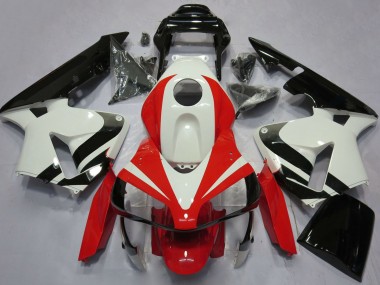 Carénages Moto Honda CBR600RR 2003-2004 - Blanc Rouge Noir Brillant OEM Style Vendre
