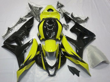 Carénages Moto Honda CBR600RR 2007-2008 - Jaune Noir Brillant OEM Style Vendre