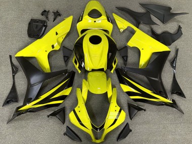 Carénages Moto Honda CBR600RR 2007-2008 - Jaune Noir Mat OEM Style Vendre