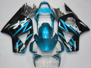 Carénages Moto Honda CBR954RR 2002-2003 - Bleu Clair Noir Brillant Vendre