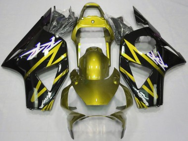 Carénages Moto Honda CBR954RR 2002-2003 - Electric Jaune Noir Brillant Vendre