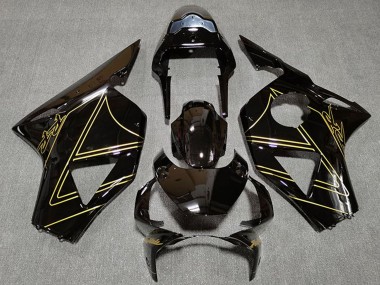 Carénages Moto Honda CBR954RR 2002-2003 - Noir Brillant Or Vendre