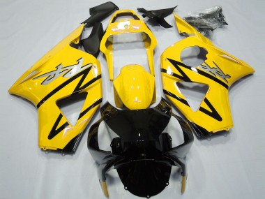 Carénages Moto Honda CBR954RR 2002-2003 - Jaune Noir Brillant CBR Style Vendre