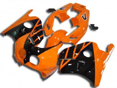Carénages Moto Honda CBR250RR 1990-1998 - Orange Noir Brillant Vendre
