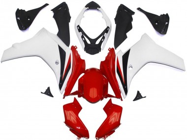 Carénages Moto ABS Honda CBR600F 2011-2013 - Blanc Rouge Noir Brillant Vendre
