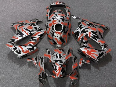 Carénages Moto Honda VFR 800 2002-2013 - Rouge Camouflage Vendre