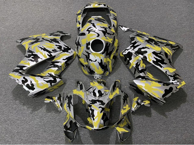 Carénages Moto Honda VFR 800 2002-2013 - Jaune Camouflage