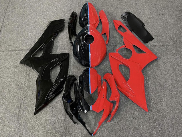 Carénages Moto Suzuki GSXR 1000 2005-2006 - Noir Brillant Rouge