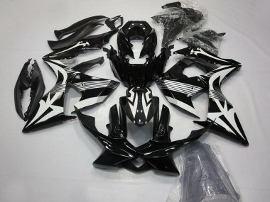 Carénages Moto Suzuki GSXR 1000 2009-2016 - Noir Brillant Blanc Vendre