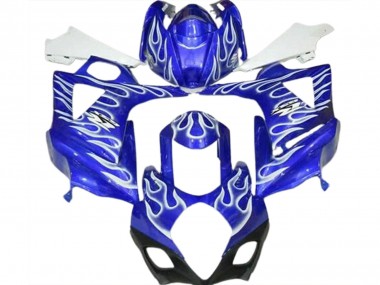 Carénages Moto Suzuki GSXR 1000 2007-2008 - Bleu Blanc Flamme Vendre