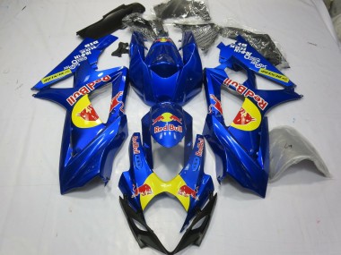 Carénages Moto Suzuki GSXR 1000 2007-2008 - Bleu Jaune Red Bull Vendre