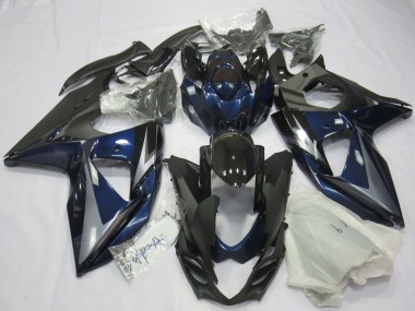 Carénages Moto Suzuki GSXR 1000 2009-2016 - Bleu Argent Noir Vendre