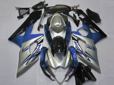 Carénages Moto Suzuki GSXR 1000 2005-2006 - Bleu Argent Noir Vendre