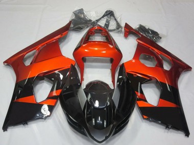 Carénages Moto Suzuki GSXR 1000 2003-2004 - Burnt Orange Noir Brillant Vendre