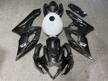 Carénages Moto Suzuki GSXR 1000 2005-2006 - Fibre de Carbone Style Blanc Brillant Vendre