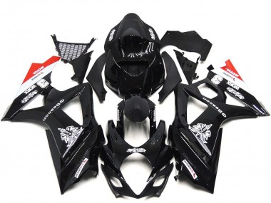 Carénages Moto Suzuki GSXR 1000 2007-2008 - Noir Brillant Blanc Rouge Vendre