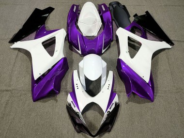 Carénages Moto Suzuki GSXR 1000 2007-2008 - Blanc Violet Noir Vendre