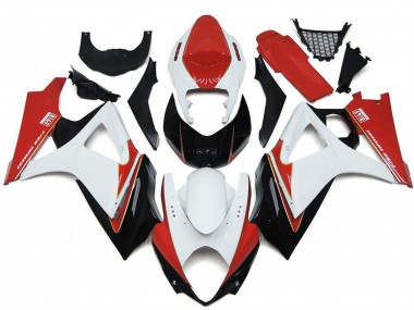 Carénages Moto Suzuki GSXR 1000 2007-2008 - Blanc Rouge Noir Vendre