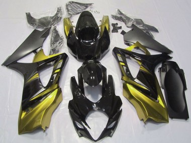 Carénages Moto Suzuki GSXR 1000 2007-2008 - Noir Brillant Jaune Vendre
