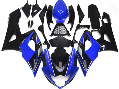 Carénages Moto Suzuki GSXR 1000 2005-2006 - Bleu Noir Brillant Vendre