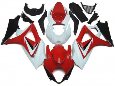 Carénages Moto Suzuki GSXR 1000 2007-2008 - Blanc Rouge Noir OEM Style Vendre