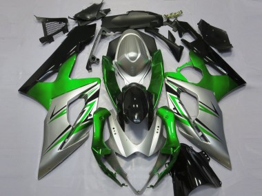 Carénages Moto Suzuki GSXR 1000 2005-2006 - Vert Argent Noir Vendre