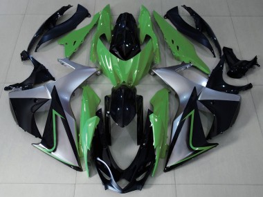 Carénages Moto Suzuki GSXR 1000 2009-2016 - Vert Argent Noir Vendre