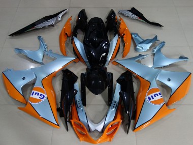 Carénages Moto Suzuki GSXR 1000 2009-2016 - Bleu Clair Orange Noir Gulf Vendre