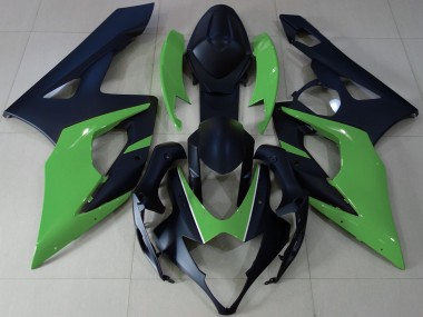 Carénages Moto Suzuki GSXR 1000 2005-2006 - Noir Mat Vert Vendre