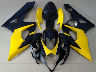 Carénages Moto Suzuki GSXR 1000 2005-2006 - Noir Mat Jaune Vendre