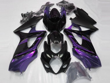 Carénages Moto Suzuki GSXR 1000 2007-2008 - Noir Brillant Violet Vendre