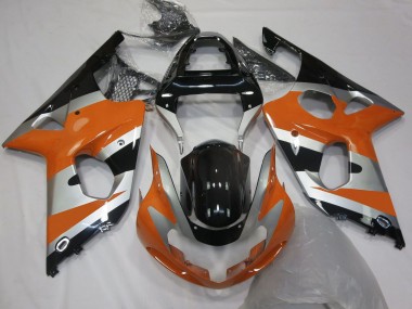 Carénages Moto Suzuki GSXR 1000 2000-2002 - Orange Argent Noir Brillant OEM Style Vendre
