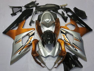 Carénages Moto Suzuki GSXR 1000 2005-2006 - Orange Argent Noir Brillant Vendre