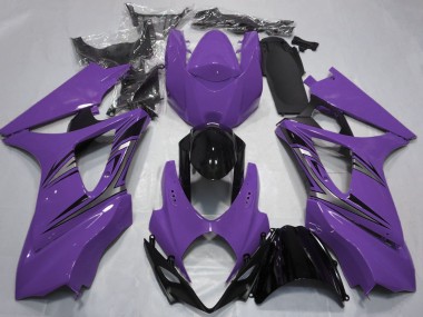 Carénages Moto Suzuki GSXR 1000 2007-2008 - Violet Noir Brillant OEM Style Vendre