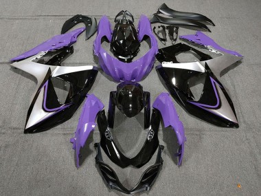 Carénages Moto Suzuki GSXR 1000 2009-2016 - Violet Argent Noir Vendre