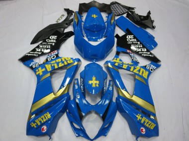 Carénages Moto Suzuki GSXR 1000 2007-2008 - Bleu Or Noir Rizla Vendre